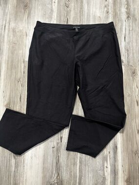 Eileen Fisher Petite Black Pants NWT Stretch Pull On Straight Leg Minimalist Ch